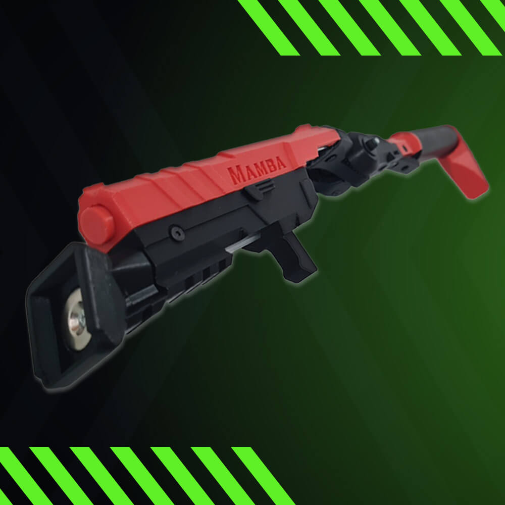 Red VR gunstock for Meta Quest Virtual Reality headsets