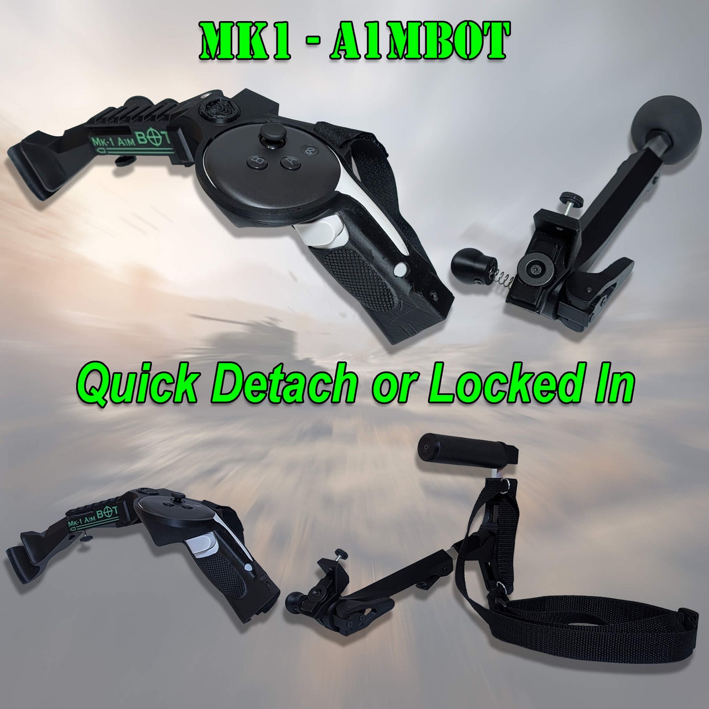 A1Mbot VR Gunstock for Meta Quest 3/3s