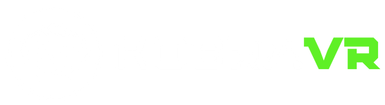 KobraVR alt logo white on transparent background with green lettering 