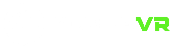 KobraVR alt logo white on transparent background with green lettering 