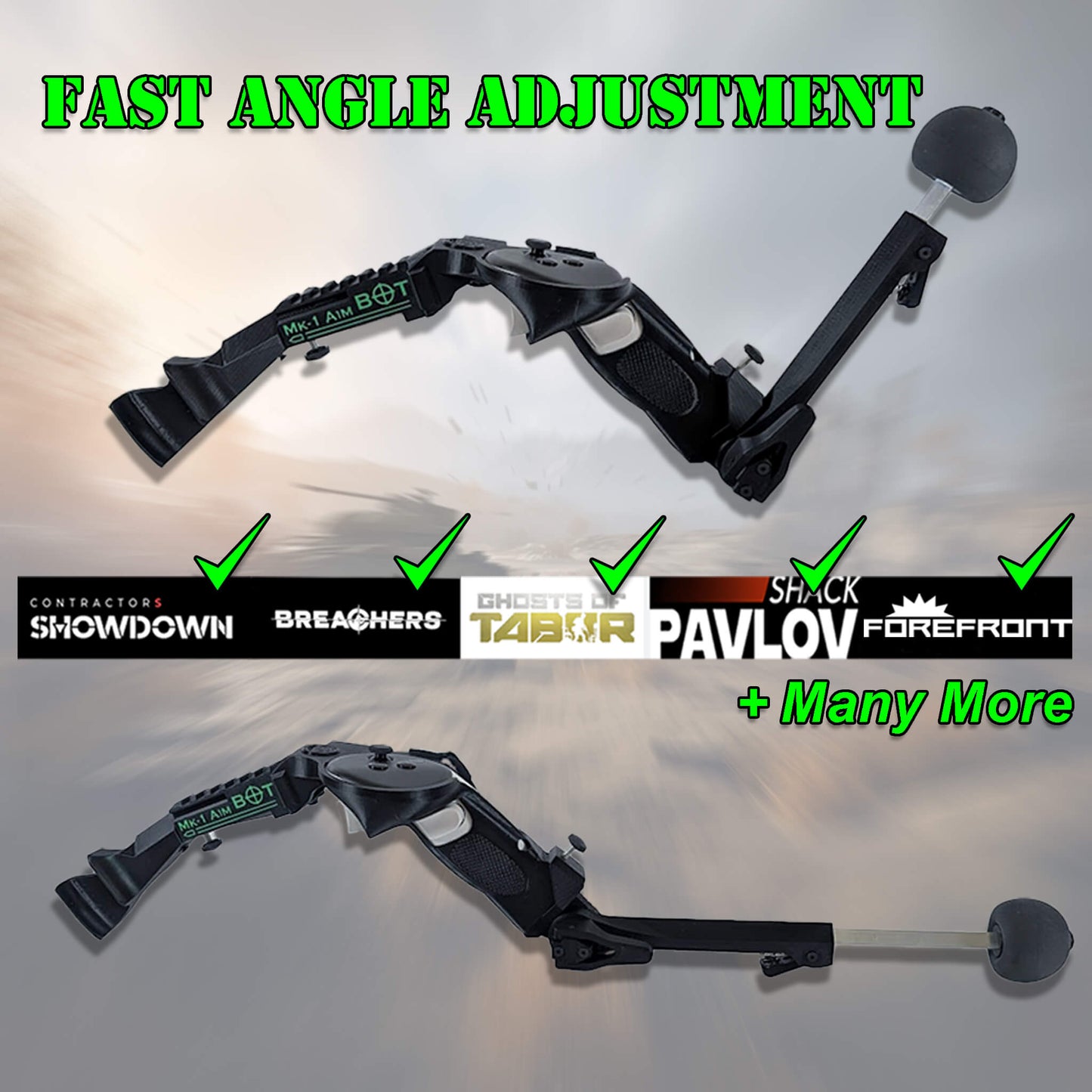 A1Mbot VR Gunstock for Meta Quest 3/3s